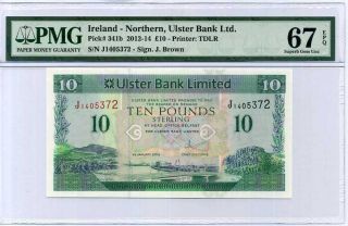 Northern Ireland 10 Pounds 2012 P 341 Gem Unc Pmg 67 Epq Highest