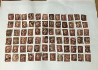 72 Queen Victoria Stamps One Penny Red