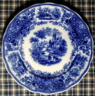 Burgess & Leigh Nonpareil Middleport Pottery Dark Flow Blue 10 " Plate