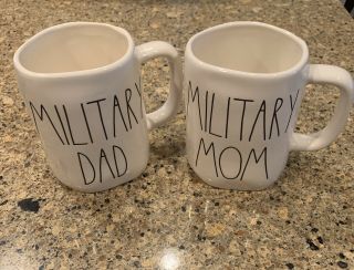 Rae Dunn Mug Set - Military Mom And Military Dad