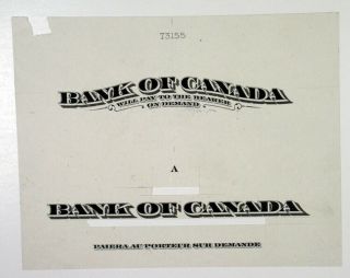 Canada.  Abn Proof Vig.  Bank Of Canada Titles On 1935 Issues P - 38 To P - 57
