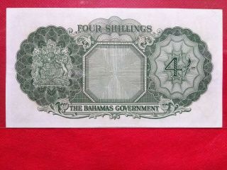 1953 BAHAMAS 4 SHILLINGS OLD BANKNOTE 2