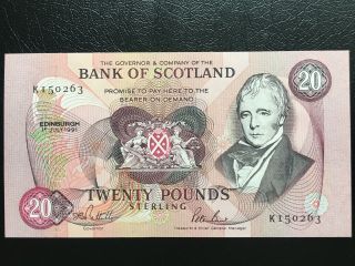 The Bank Of Scotland 1991 £20 Twenty Pounds Banknote Unc S/n Ki 50623