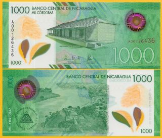 Nicaragua 1000 Cordobas P - 2017 (2019) Unc Polymer Banknote