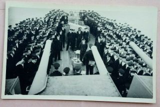 Great Britain Ww2 Censored Photo Post Card Royal Navy Ship H.  M.  S.  Manchester