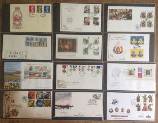 Gb First Day Covers Job Lot X 28,  Album In Slipcase