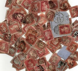 Quantity Of Penny Reds,  (mostly Stars) S.  G.  17/41.  Small & Large Crown,  Blue & White