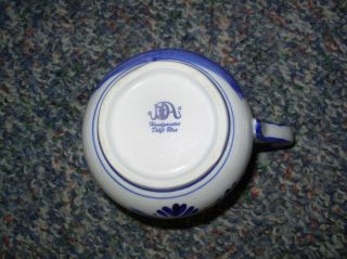 Delft Blue Tea Coffee Cup Mug Hand Painted Holland Windmill Flowers DAIC 3