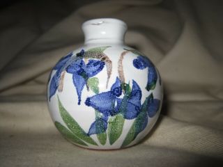 Judy Greene Of Galway Ireland 2 - 1/2 " Miniature Vase Hand Made Art Pottery