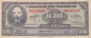 Mexico: 10,  000 Pesos Matias Romero Jan 18,  1978 Banco De Mexico.