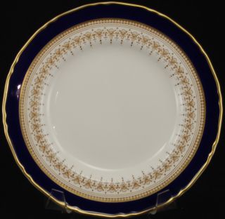 Set Of 4 - Royal Worcester Regency Blue Salad Plate