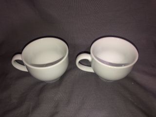 Pottery Barn Great White 2 Extra Large Coffee Mugs / Soup Mugs (22 Oz)