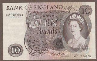 1966/70 Great Britian 10 Pound Note Unc