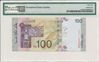 Bank Negara Malaysia 100 Ringgit ND (2001) Replacement / Star PMG 65EPQ 2