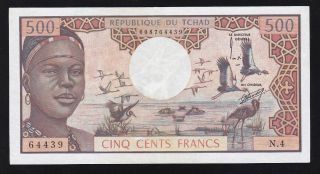 Tchad - - - - - - 500 Francs 1974 - - - - - - Xf,  - - - - - - - -
