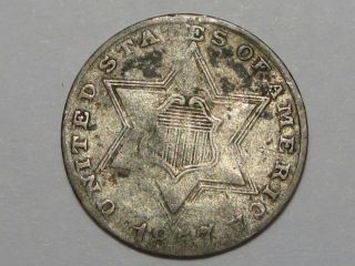 Better - Grade 1857 Us Three Cent Silver Coin.  3¢.  204