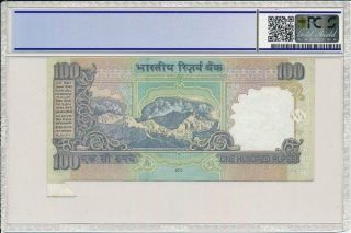 Reserve Bank India 100 Rupees 2012 Error Note Cutting Error PCGS 64OPQ 2