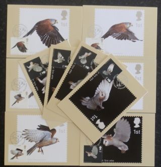 Gb - Phq Cards - 2003 - Birds Of Prey - Front - Fdi/shs - Complete.  Set