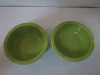 Fiesta Ware 2 Chartreuse Color 4 3/4 " Fruit Bowls