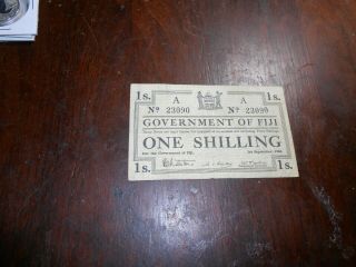 Fiji 1 Shilling Bank Note 1942