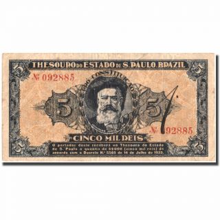 [ 214023] Banknote,  Brazil,  5 Mil Reis,  1932,  Km:s861b,  Vf (20 - 25)