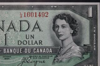 1954 Bank Of Canada $1 One Dollar Devil 