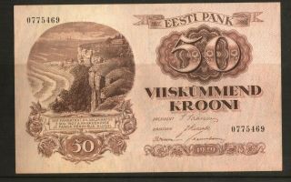 Estonia 50 Krooni 1929,  Pick64,  Unc