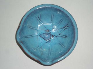 Lorenzen Of Lantz Nova Scotia Pottery Blue Pin Or Jewelry Dish