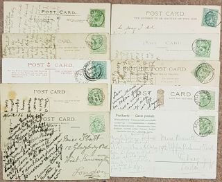 Cambridgeshire Town Postmarks Kevii/kgv Neat Ppcs 1904 - 13: 10 Towns For £10