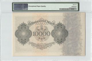 Germany,  Reichsbanknote 1922 P - 71 PMG Gem UNC 66 EPQ 10,  000 Mark (Large - Size) 2
