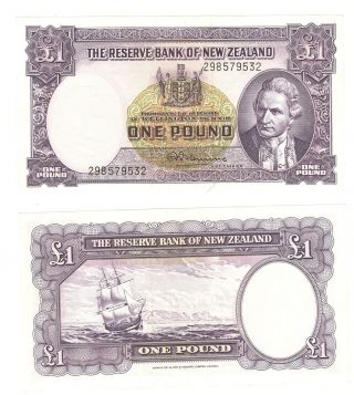 1960 - 67 Zealand One Pound 159d Unc.  Great Impression Inv Pm1 - 11