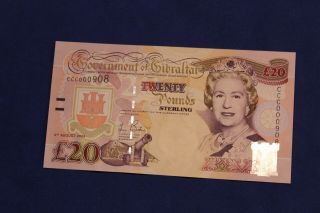 Gibraltar / 20 Pounds 2004 P.  31 Uncirculated (very Low Serial No: 000908)
