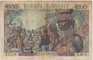Equatorial Africa 1000 Francs Issued 1963,  P5 Afine/fine