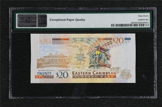 2015 East Caribbean States Central Bank 20 Dollars Pick 53b PMG 67 EPQ Gem UNC 2