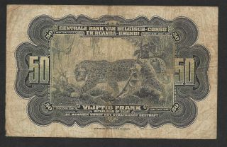 Belgian Congo Ruanda Urundi 50 francs 01 - 03 - 1955 P27 2