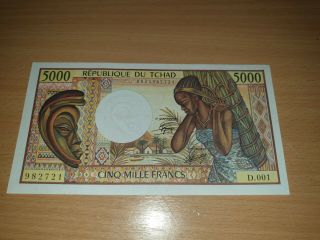 Chad 5000 Francs Aunc