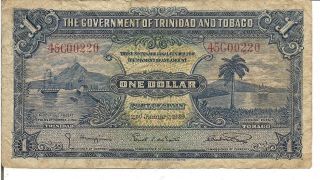 Trinidad & Tobago,  $1,  P 5b,  1939