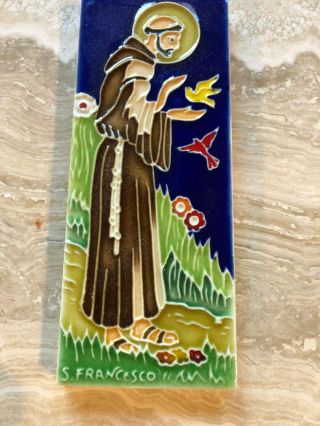 St.  Francis Of Assisi Italian Tile,  Creazioni Luciano Tile,  Decorative 6X2.  5 2