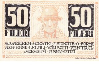 50 Fileri Extra Fine Banknote From Transylvania/temesvar - Timisoara 1919 Veryrare