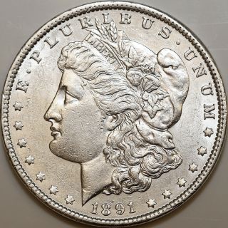 1891 P Morgan Silver Dollar - Choice Bu / Ms / Unc