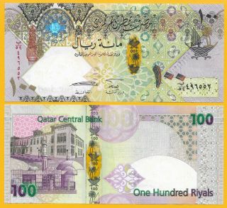 Qatar 100 Riyals P - 26 2007 Unc Banknote
