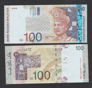Malaysia 100 Ringgit Rm100 (2001) P44d Zd Replacement Unc