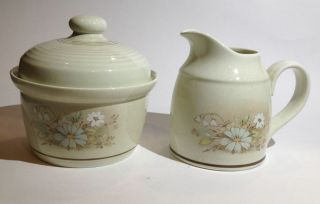 Royal Doulton - Florinda - Creamer And Sugar Bowl With Lid - Lambethware