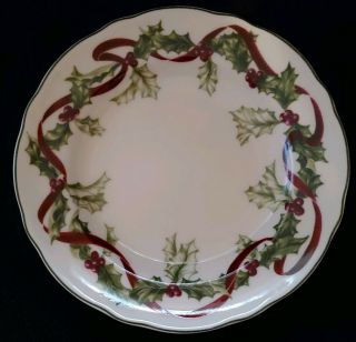 Charter Club Winter Garland Salad Luncheon Plate (s) 9 " Christmas Holly