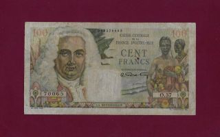 French Equatorial Africa 100 Francs 1947 P - 24 Fine