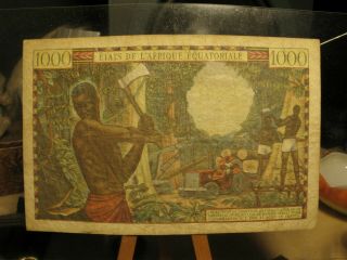 1963 Equatorial African States 1000 Francs Banknote P - 5 (nd)