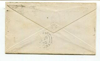 UK GB - Aberdeen,  Scotland 1872 - Trans Atlantic Cover to Whitby ONT Canada - 3