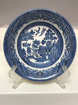 Churchill Blue Willow Ironstone Cereal Bowl 6 " England Porcelain