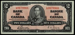 1937 $2 Dollar Banknote Bank Of Canada