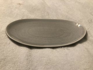 Vintage Russel Wright Granite Gray Oval Plate 10 1/2” X 6 1/4”